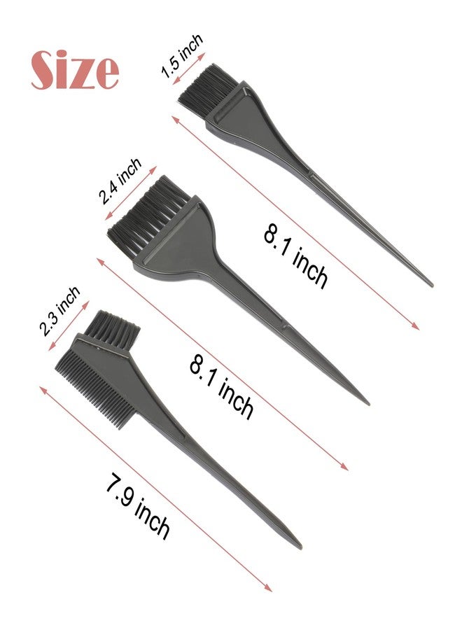 JFFX 4 Pcs Hair Dye Color Brush and Bowl Set, Includes Mixing Bowl, Tint Comb and Brushes, Professional Salon Highlighting Tools for Hair Dyeing - Image 3